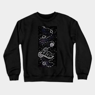 Space pattern Crewneck Sweatshirt